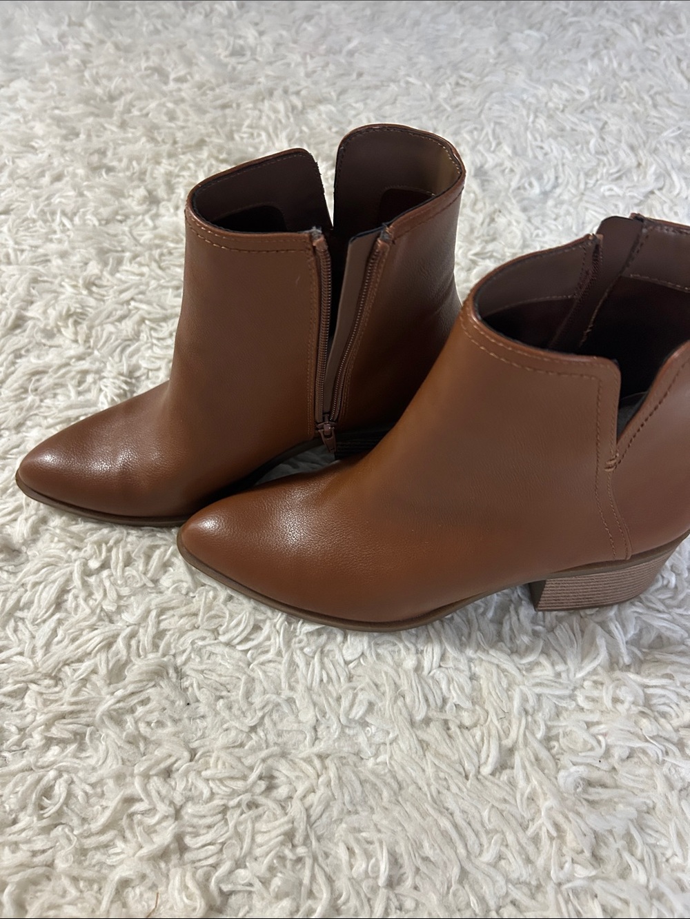 Call It Spring Tan Brown Pointed Toe Ankle Booties